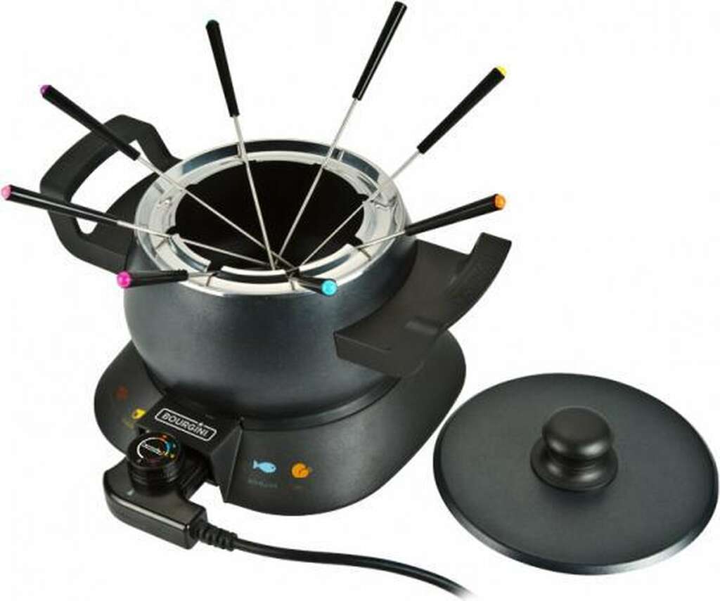 ENFRIFAM Teppanyakigrill Elektrische Hot Pot mit Grill, 2 in 1 Grillplatte Party-Pfanne Elektro, 2000 W, Antihaftbeschichtung, für 2-8 Personen, Doppelte Trennung Design