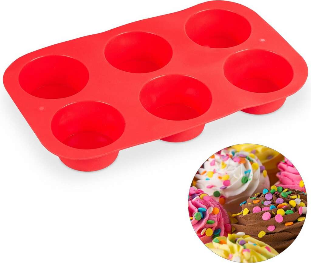 Eekhoorn Bereiken Mier Chef99 | relaxdays muffin bakvorm - siliconen - muffinvorm - cupcake vormpjes - 6 stuks Eekhoorn Bereiken Mier Chef99 | relaxdays muffin bakvorm - siliconen - muffinvorm - cupcake vormpjes - 6 stuks